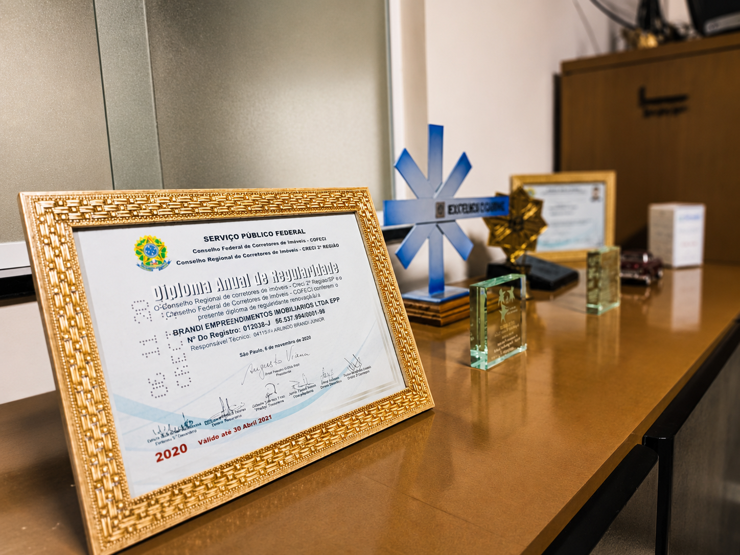 Certificação recebida pela Brandi Imóveis