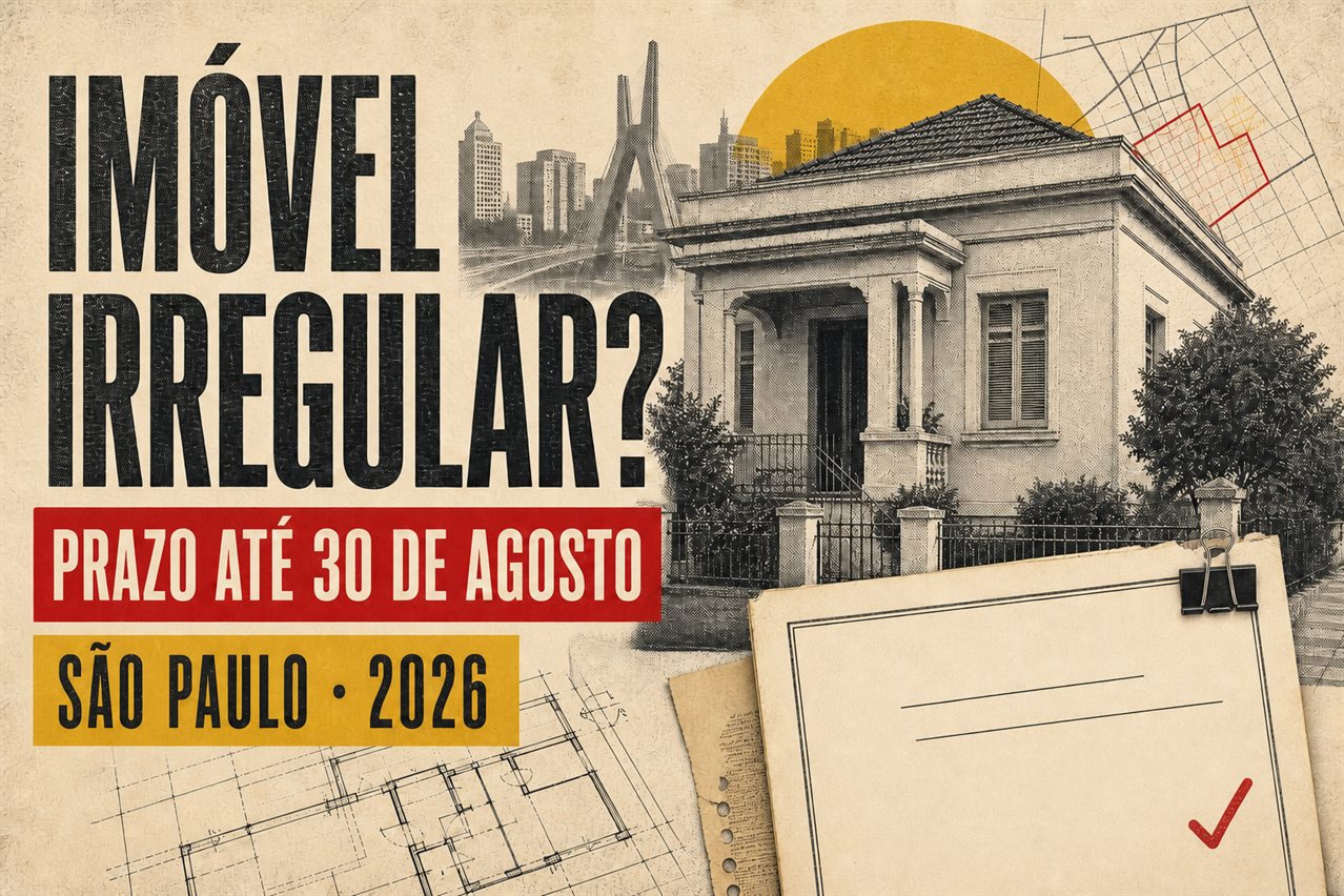 Capa editorial sobre o prazo de 30 de agosto para regularização de imóveis em São Paulo